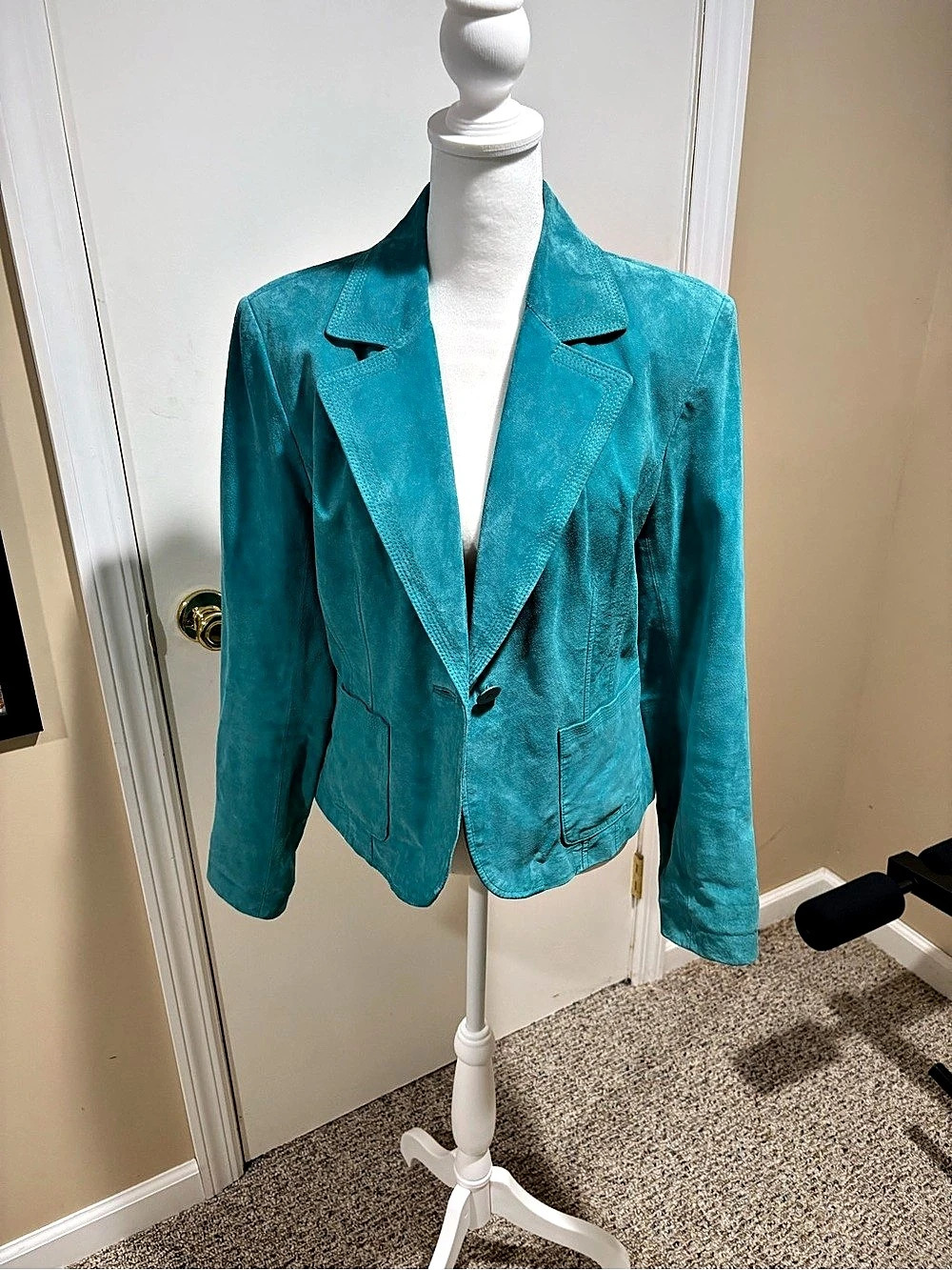 Alfani Leather Women's Blazer in Blue